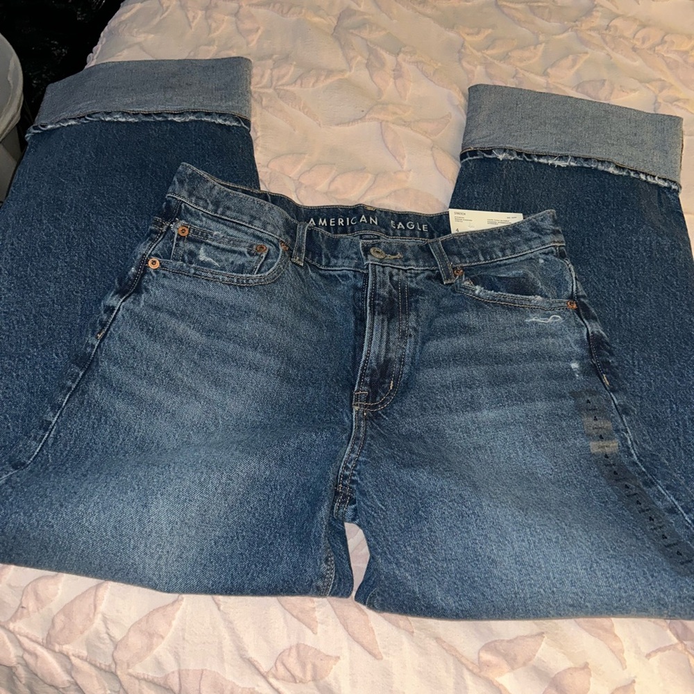 American Eagle Outfitters High Rise Dark Blue Jeans